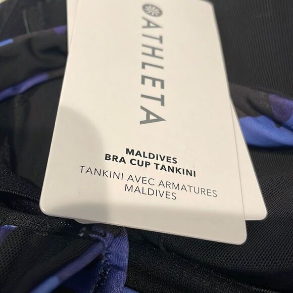 Athleta Blue Camo Women's Swim Top - Picture 7 of 8